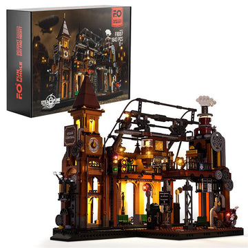 Steampunk Train Station 1843pcs - Happy Brick Land