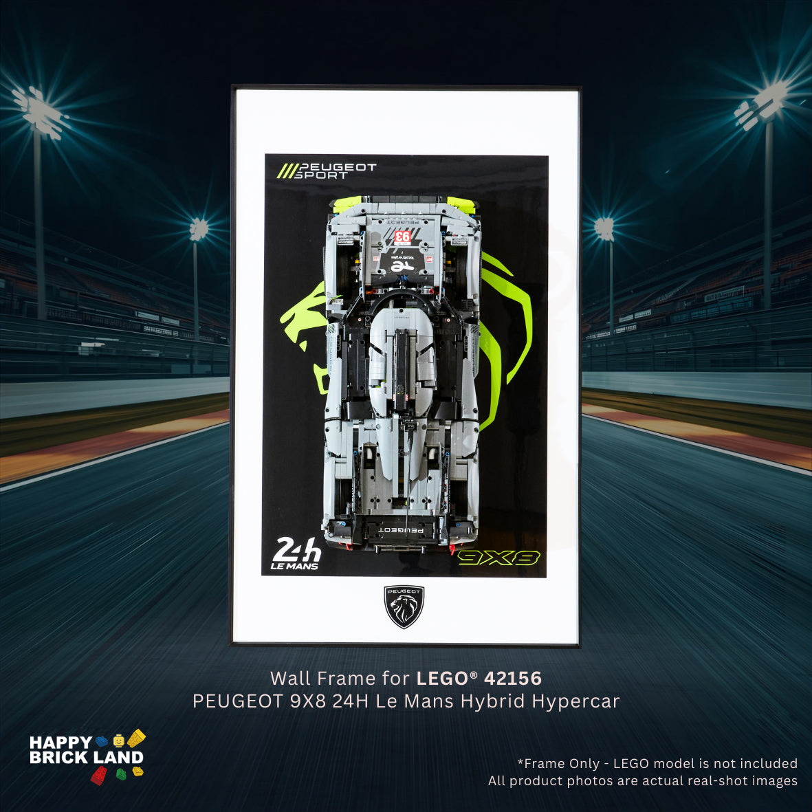Wall Mount Display Frame for Technical Hypercar Model 42156