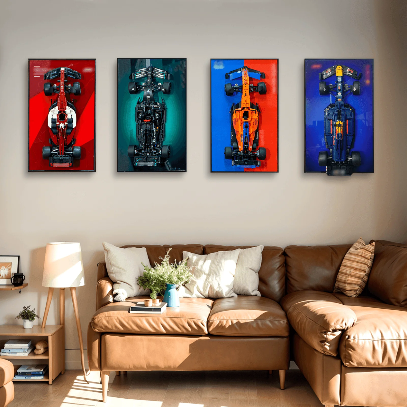 Wall Mount Display for LEGO® Technic™ 42206 Oracle Red Bull Racing RB20 F1 Car - Happy Brick Land