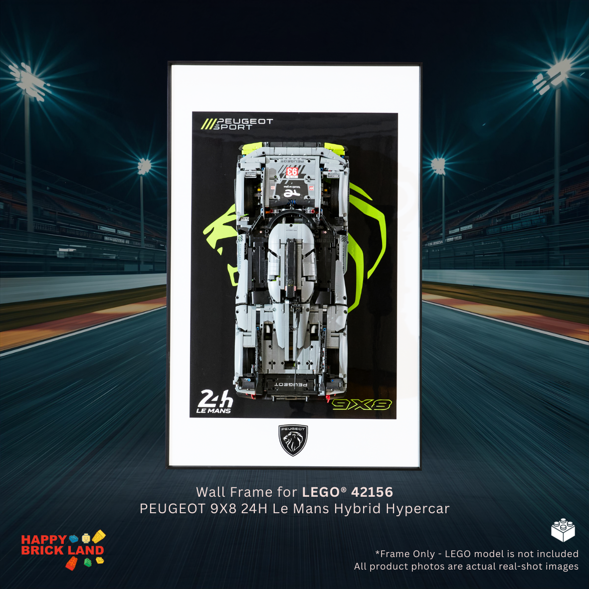 Wall Mount Display Frame for Technical Hypercar Model 42156