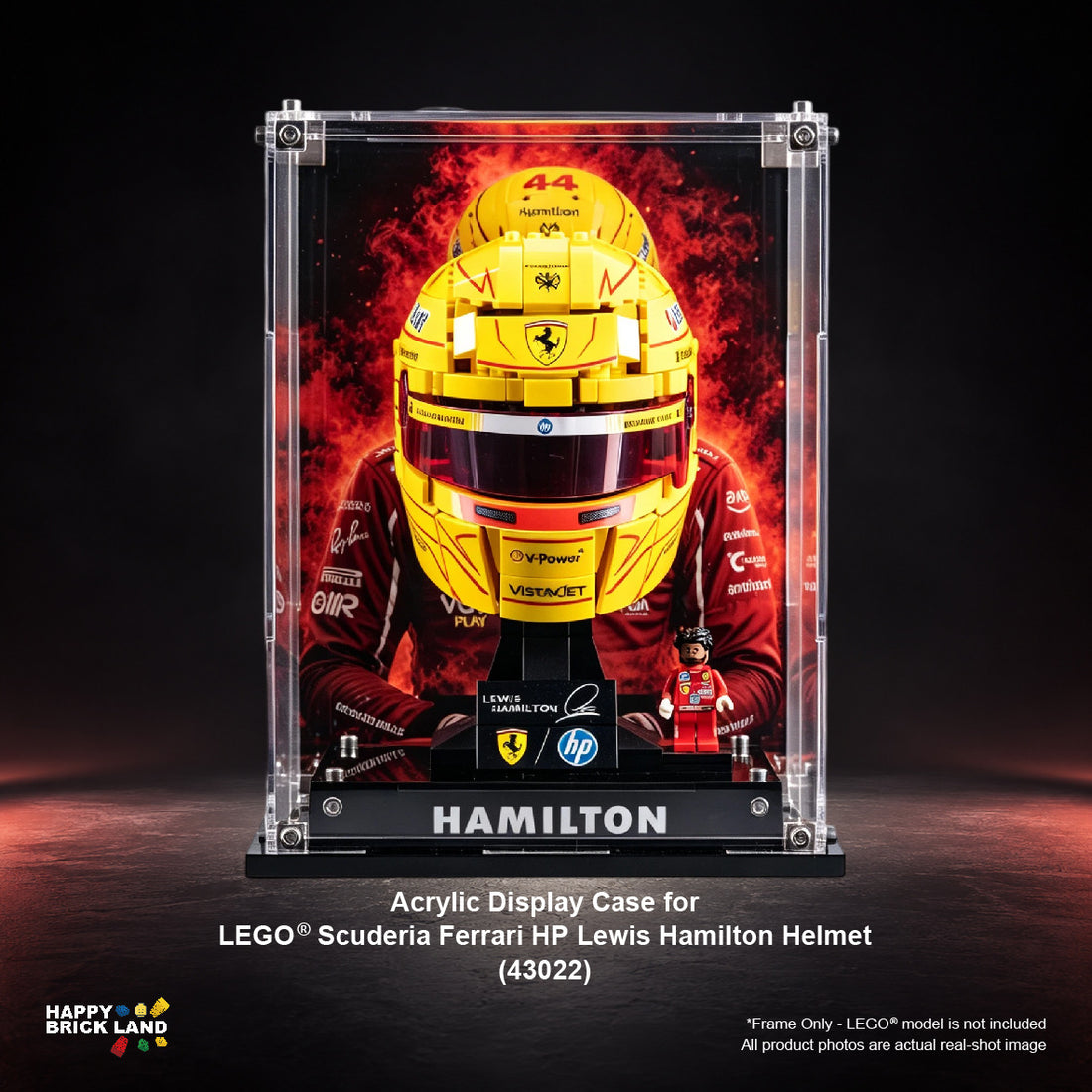 Acrylic Display Case for Editions F1 Ferrari Team Helmets 43014&43022