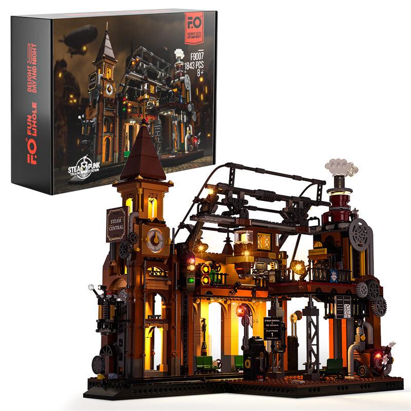 Steampunk Train Station 1843pcs - Happy Brick Land