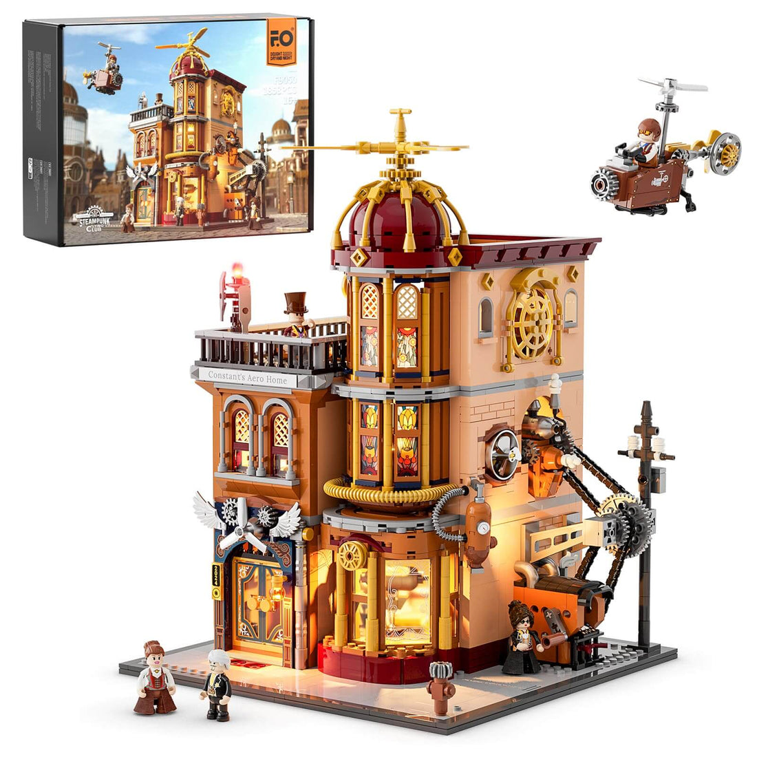 Steampunk Flying Club 1858PCS - Happy Brick Land