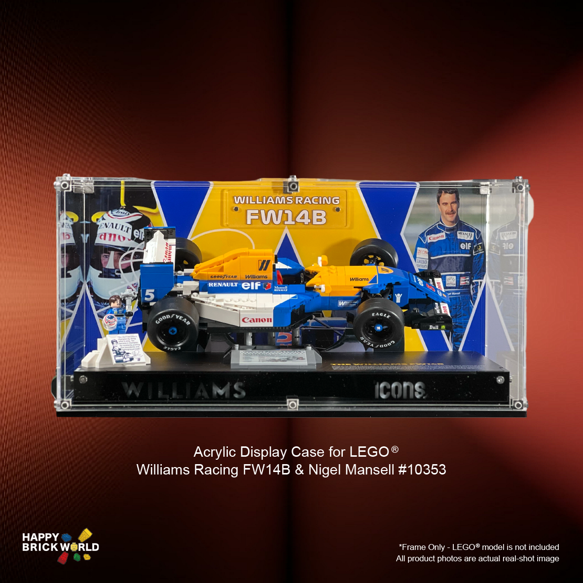Acrylic Display Case for Williams Racing FW14B & Nigel Mansell 10353 ...