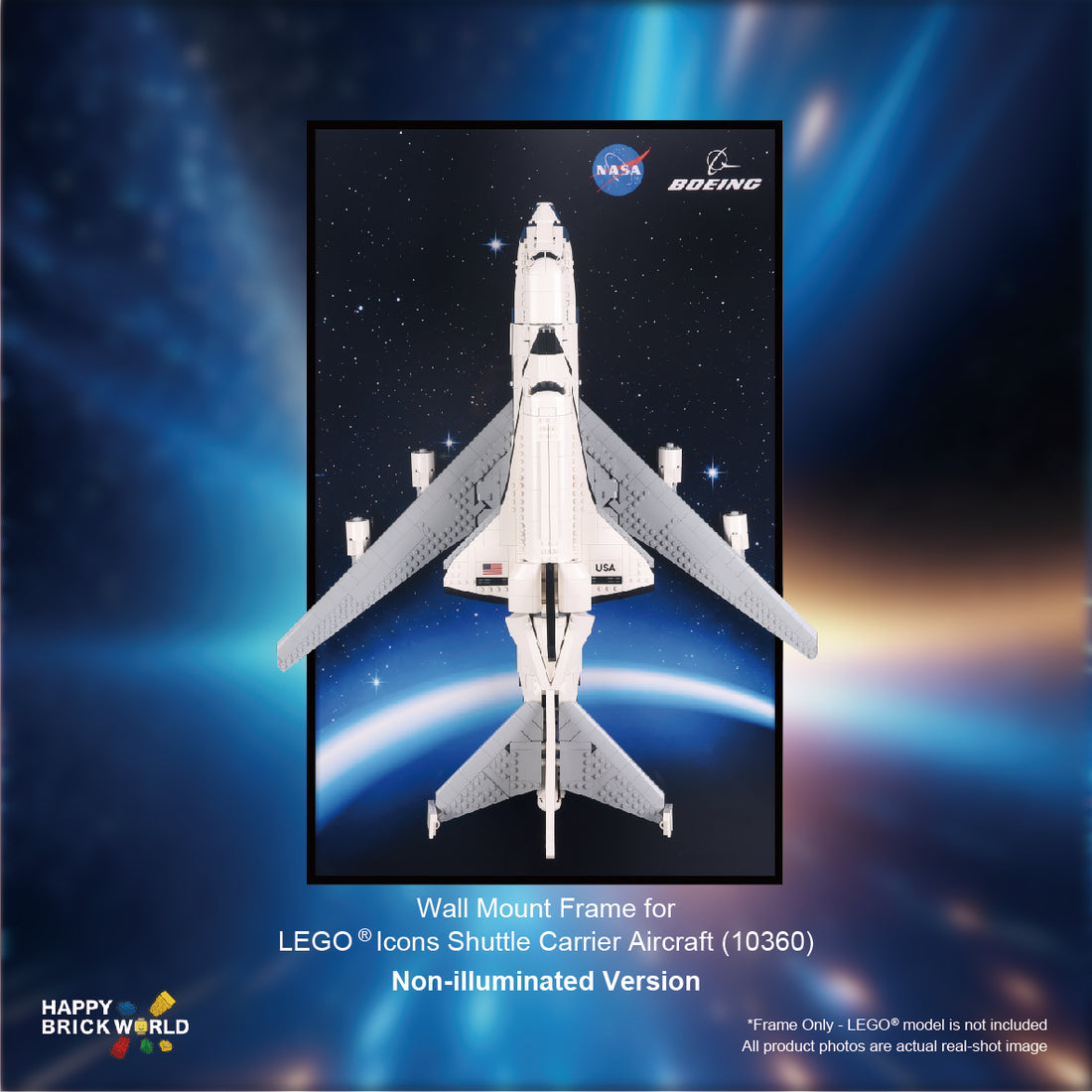 Wall Mount Display Frame for Icon Shuttle Carrier Aircraft 10360