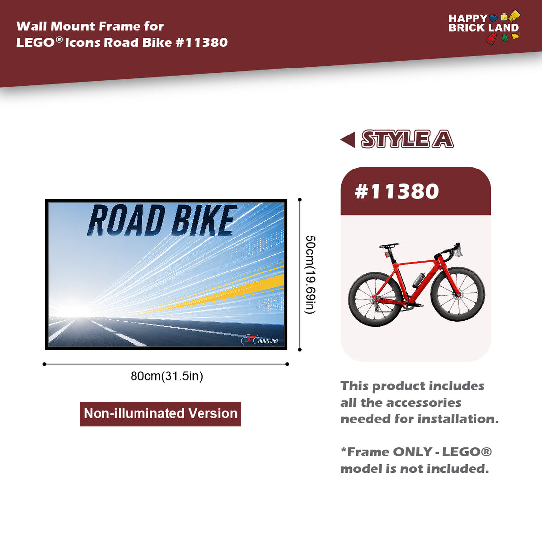 Wall Mount Frame for Road Bike 11380