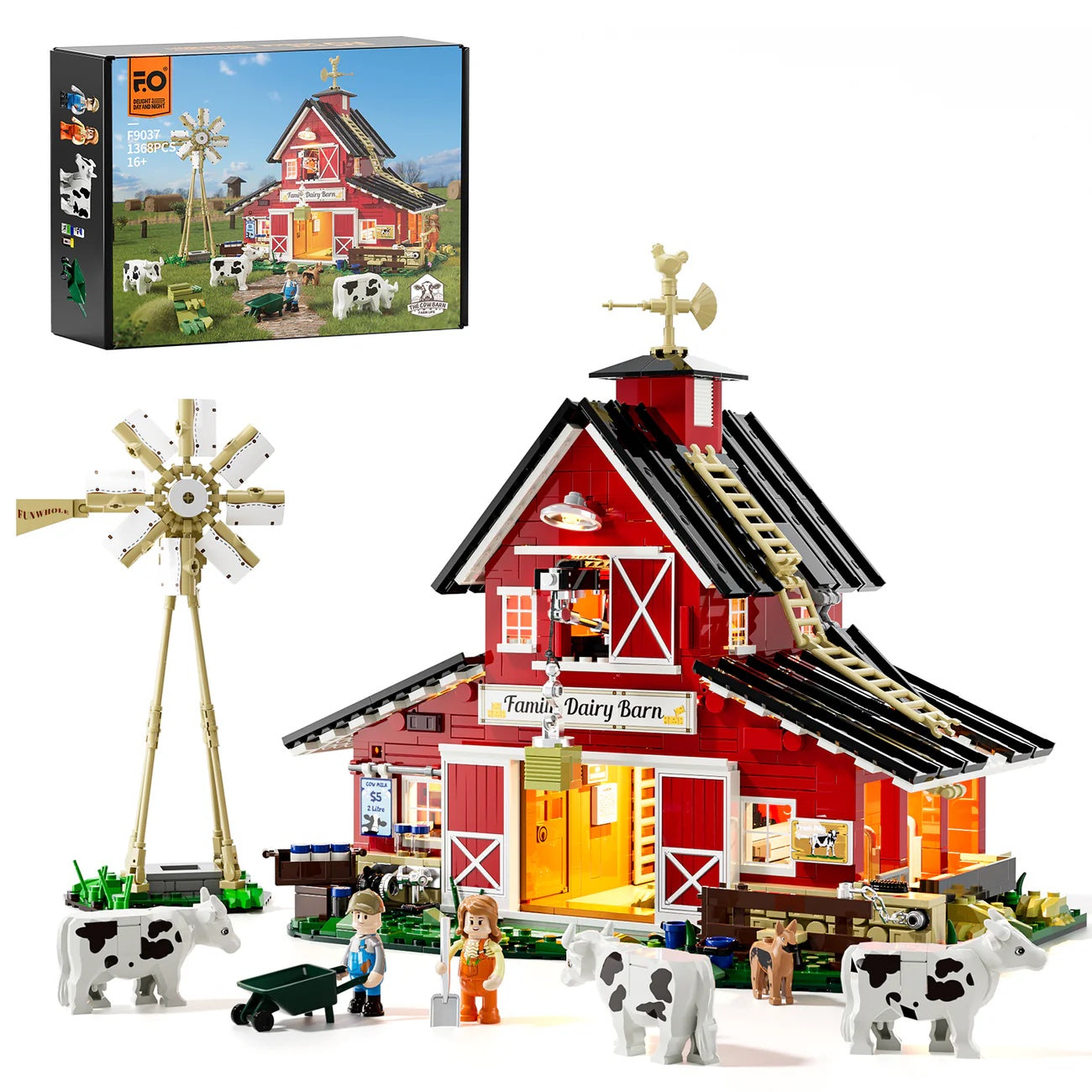 Cow Barn 1368PCS - Happy Brick Land