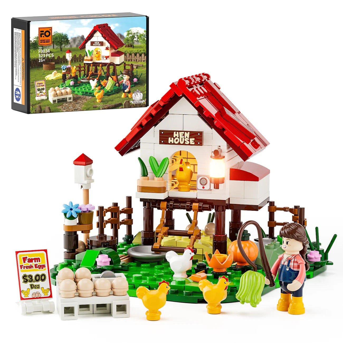 The Hen House 323pcs - Happy Brick Land
