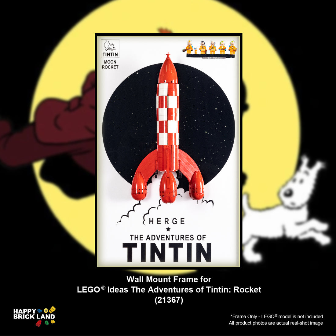 Wall Mount Frame for Tintin® Moon Rocket 21367