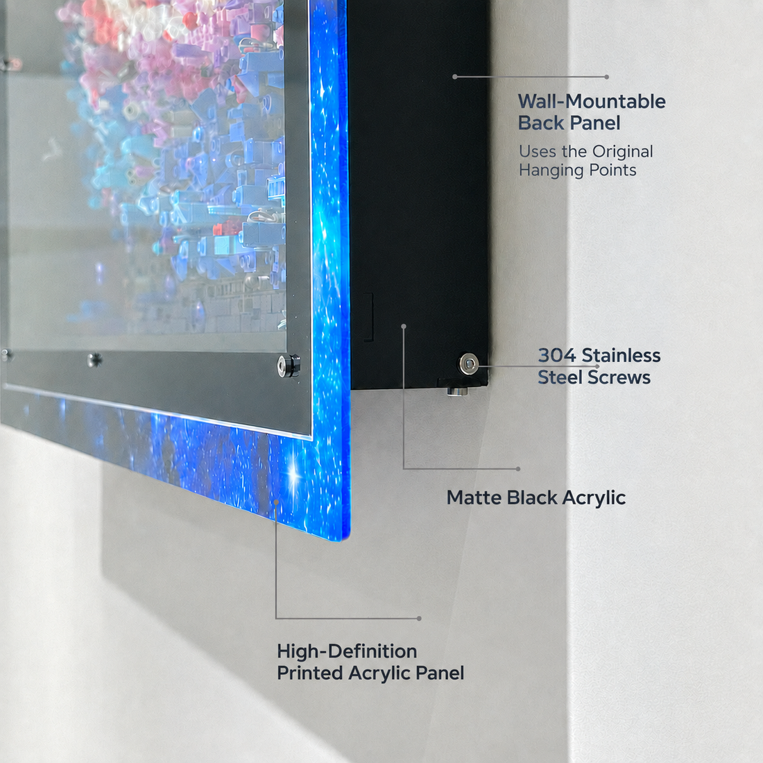 「PRE-ORDER」Wall Mounted Display Case for LEGO® Art: The Milky Way Galaxy 31212