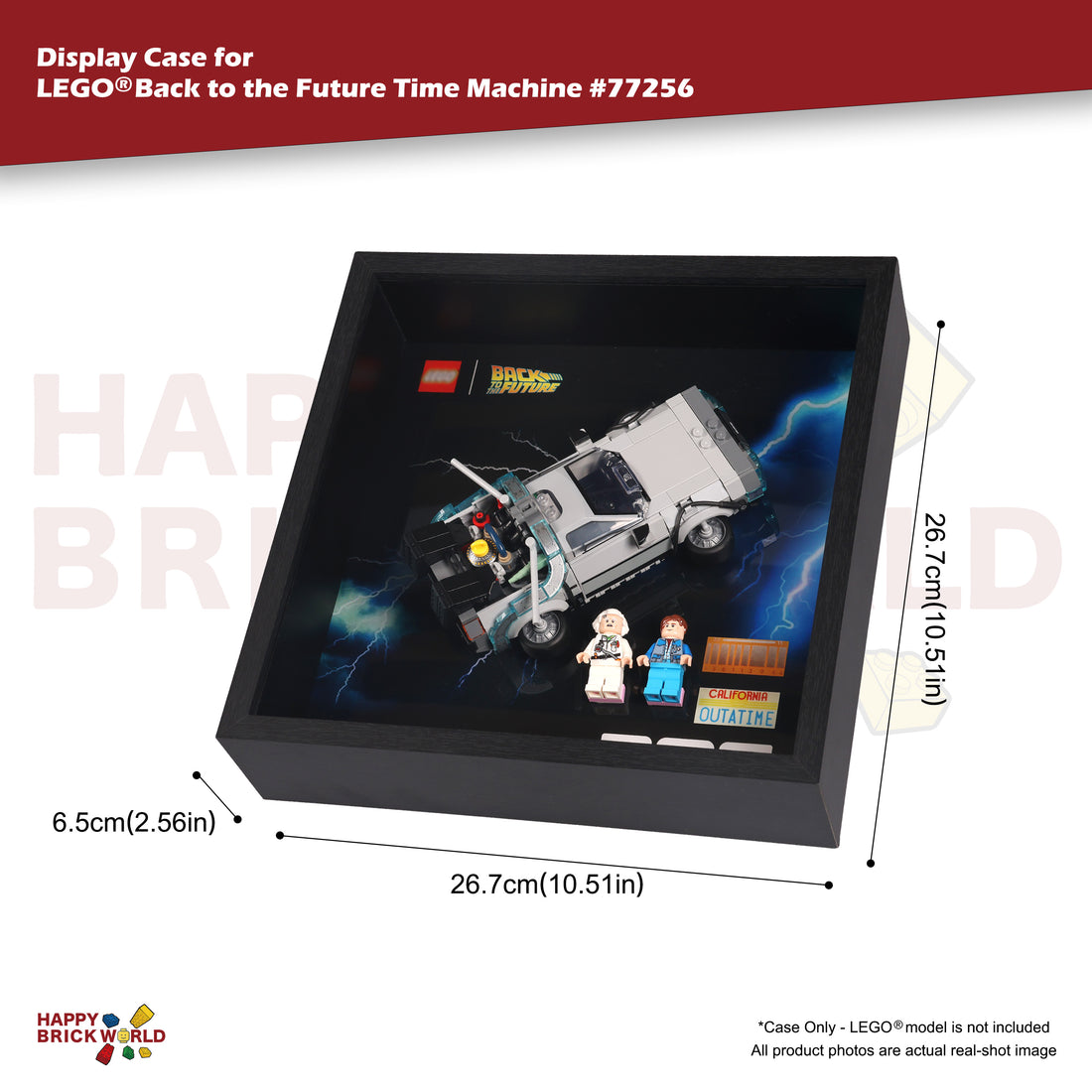 Display Case for Time Machine from Back to the Future #77256