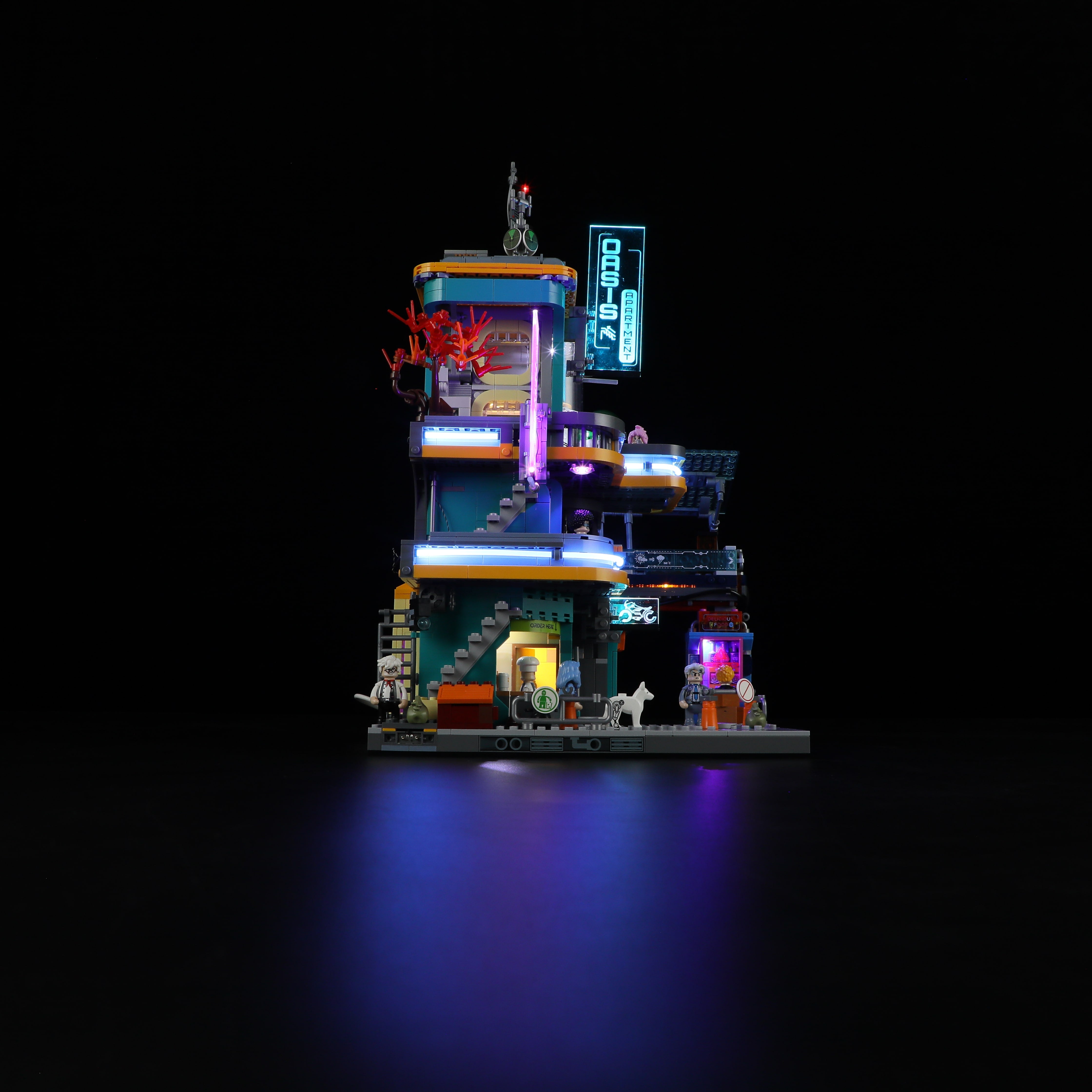 FUNWHOLE® Cyberpunk Neoncity Apartment Building