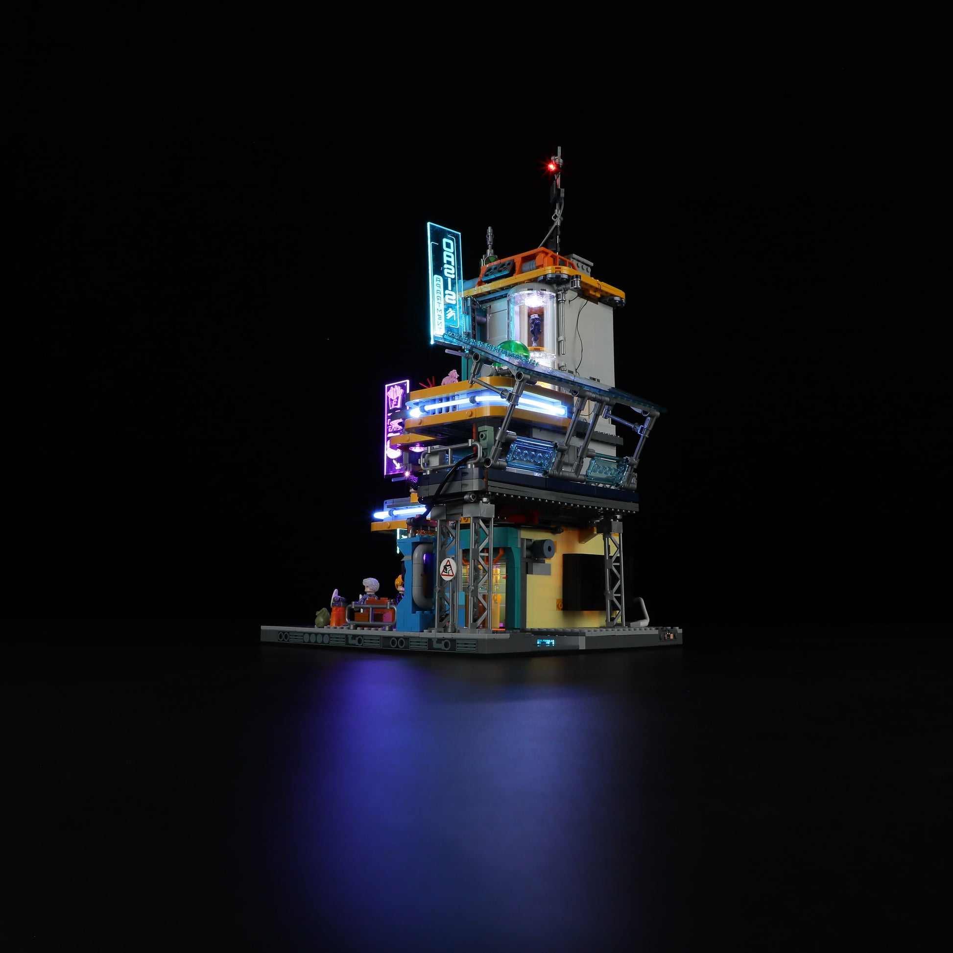 Cyberpunk Neoncity Apartment 2507PCS - Happy Brick Land