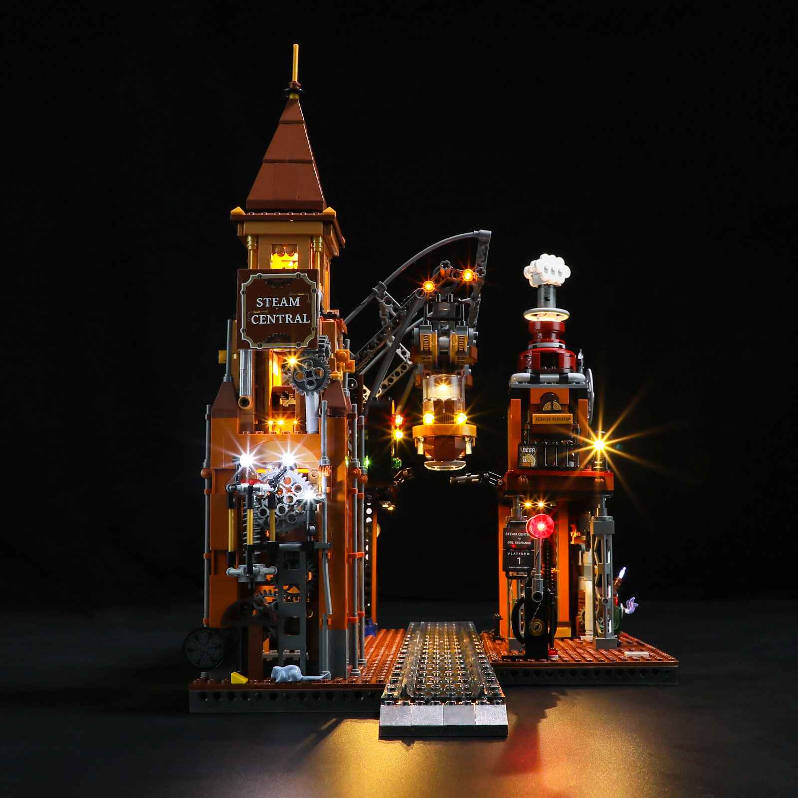 Steampunk Train Station 1843pcs - Happy Brick Land