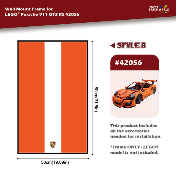 Wall Mount Display Frame for Supercar Model 42056 | Happy Brick Land