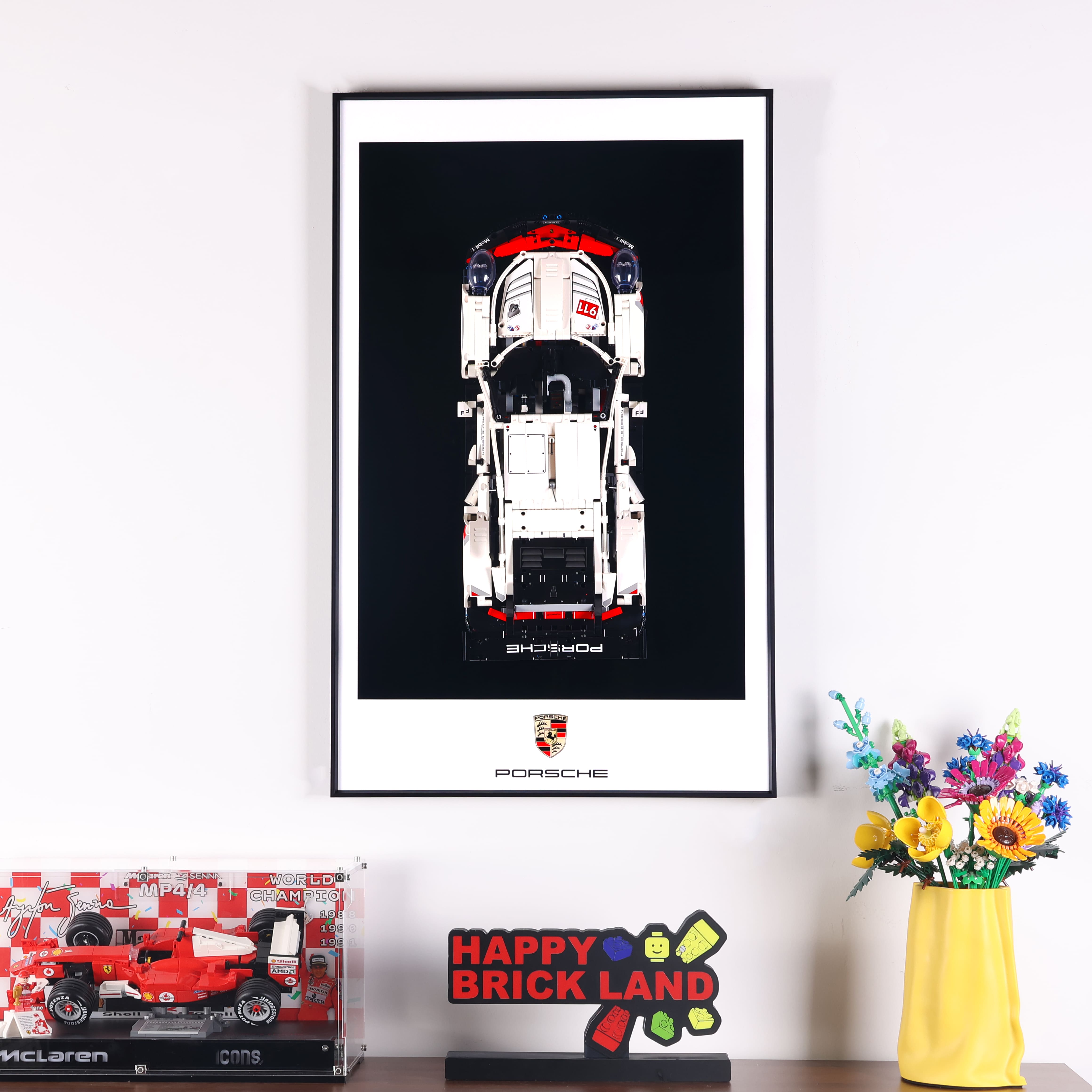 Display Frame for Technical Racing Car Model 911 RSR 42096 | Happy