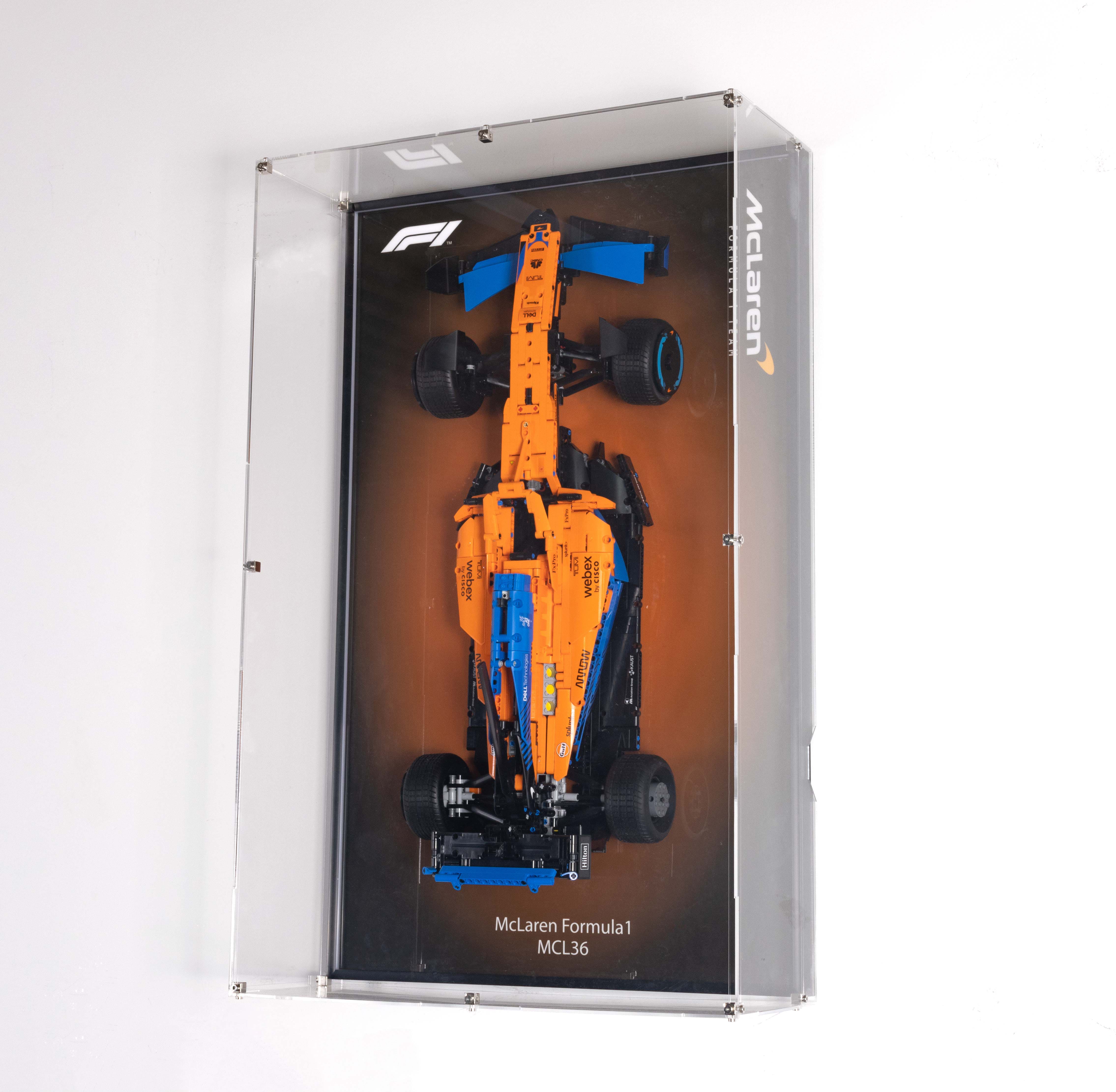 Wall Mount Display Frame for Formula Racing Car Model 42141