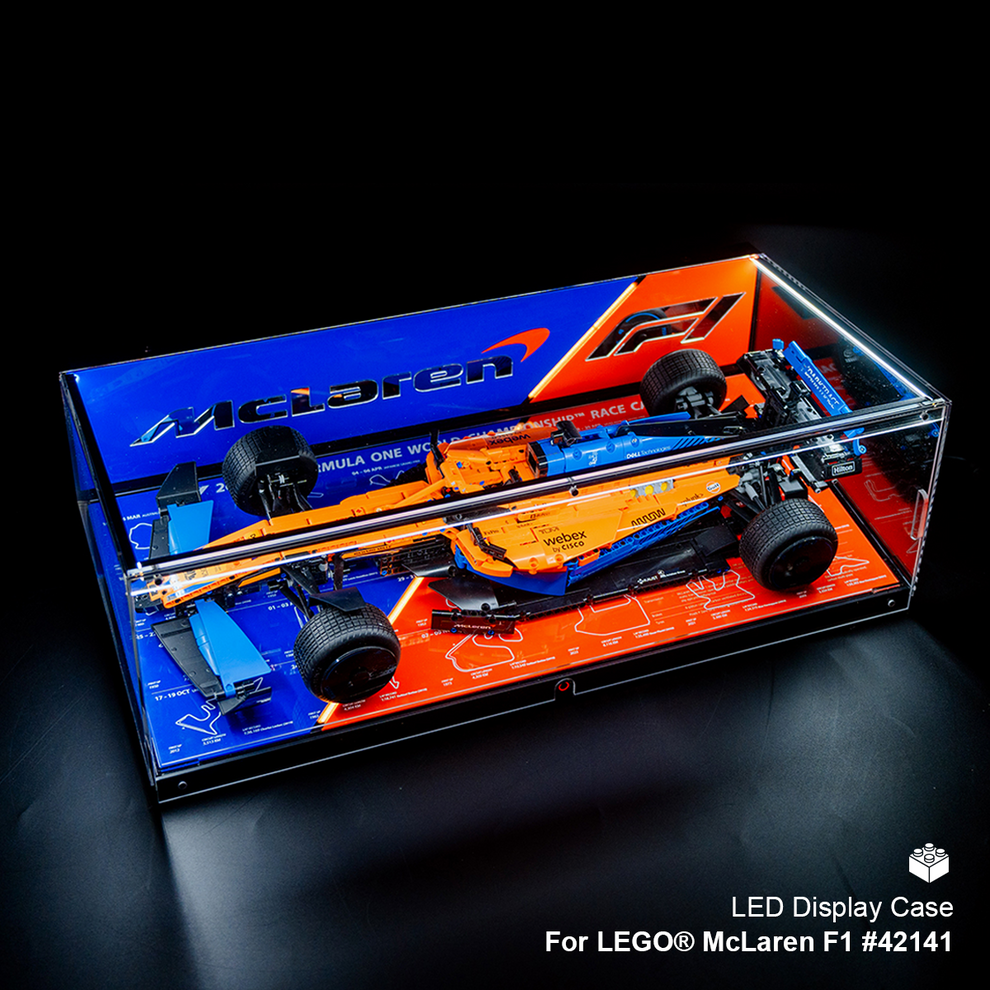 F1 Mini Display Case LED Display Case for F1 Race Cars | Happy Brick Land