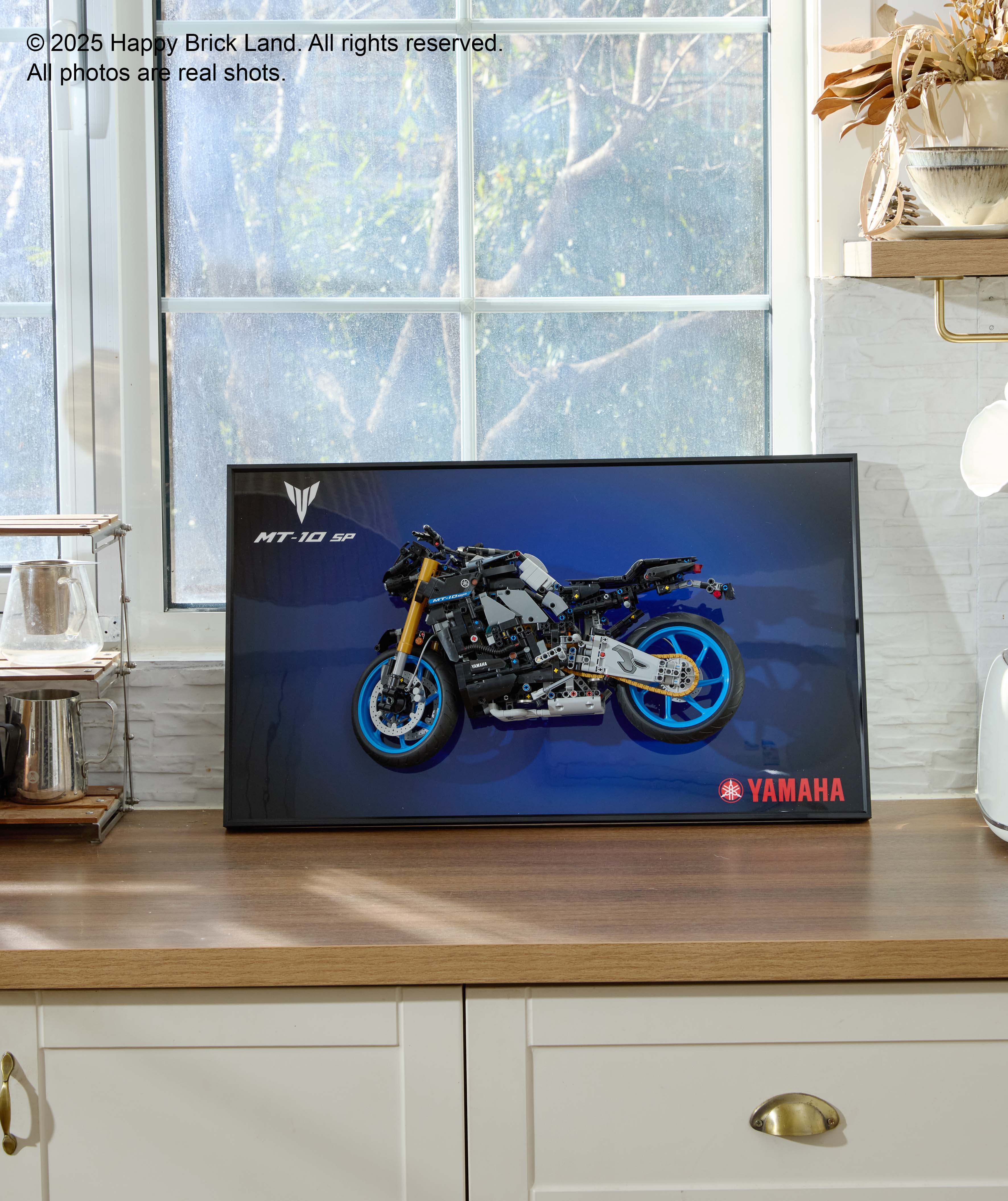 Wall Mount Display Frame for Technical Motorbike Model 42159