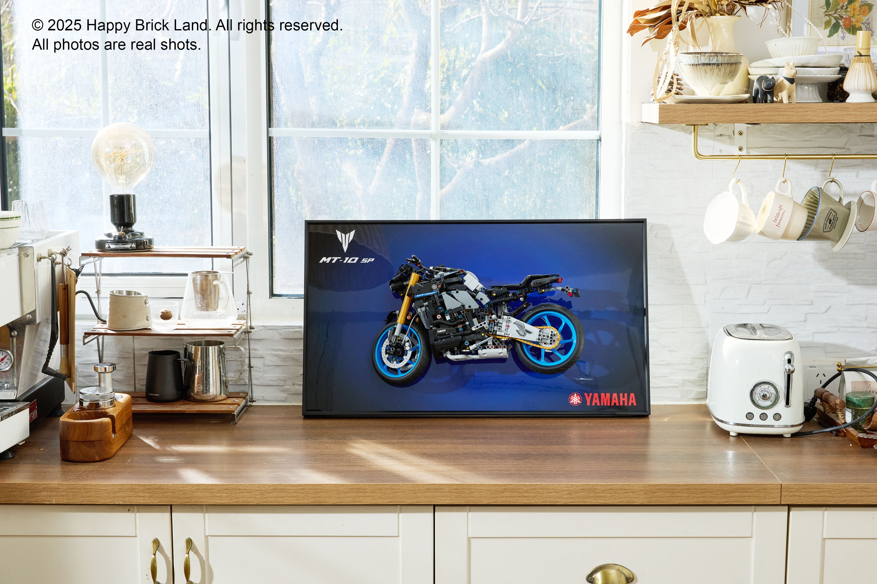 Wall Mount Display Frame for Technical Motorbike Model 42159