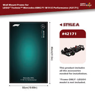Wall Mount Display Frame for Formula 1 Racing Car Model AMG 42171