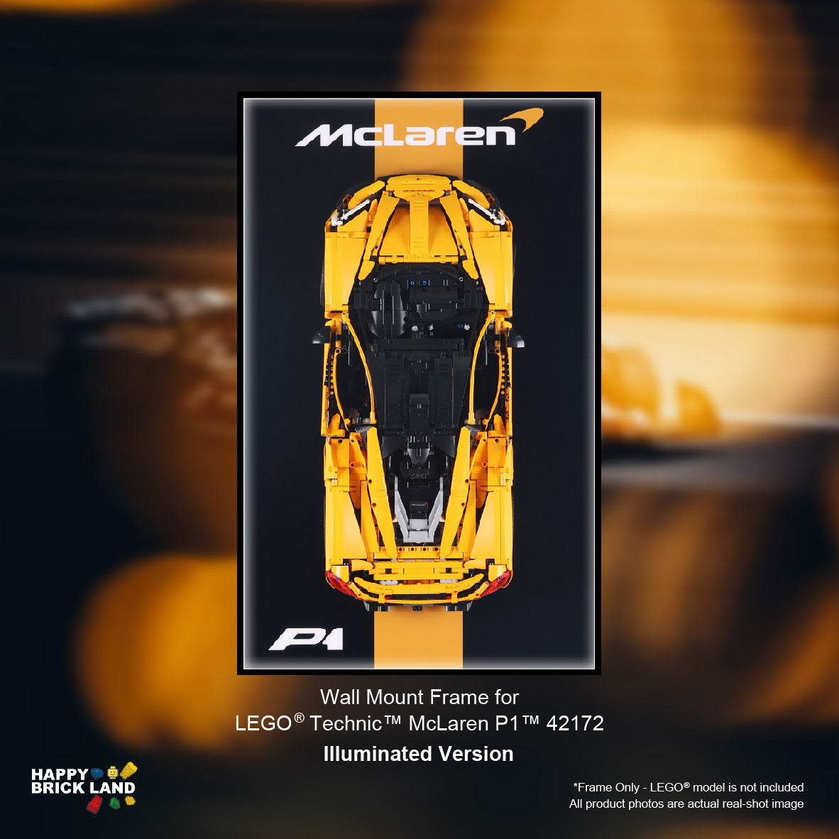 Wall Mount Display Frame for Supercar Model 42172 | Happy Brick Land