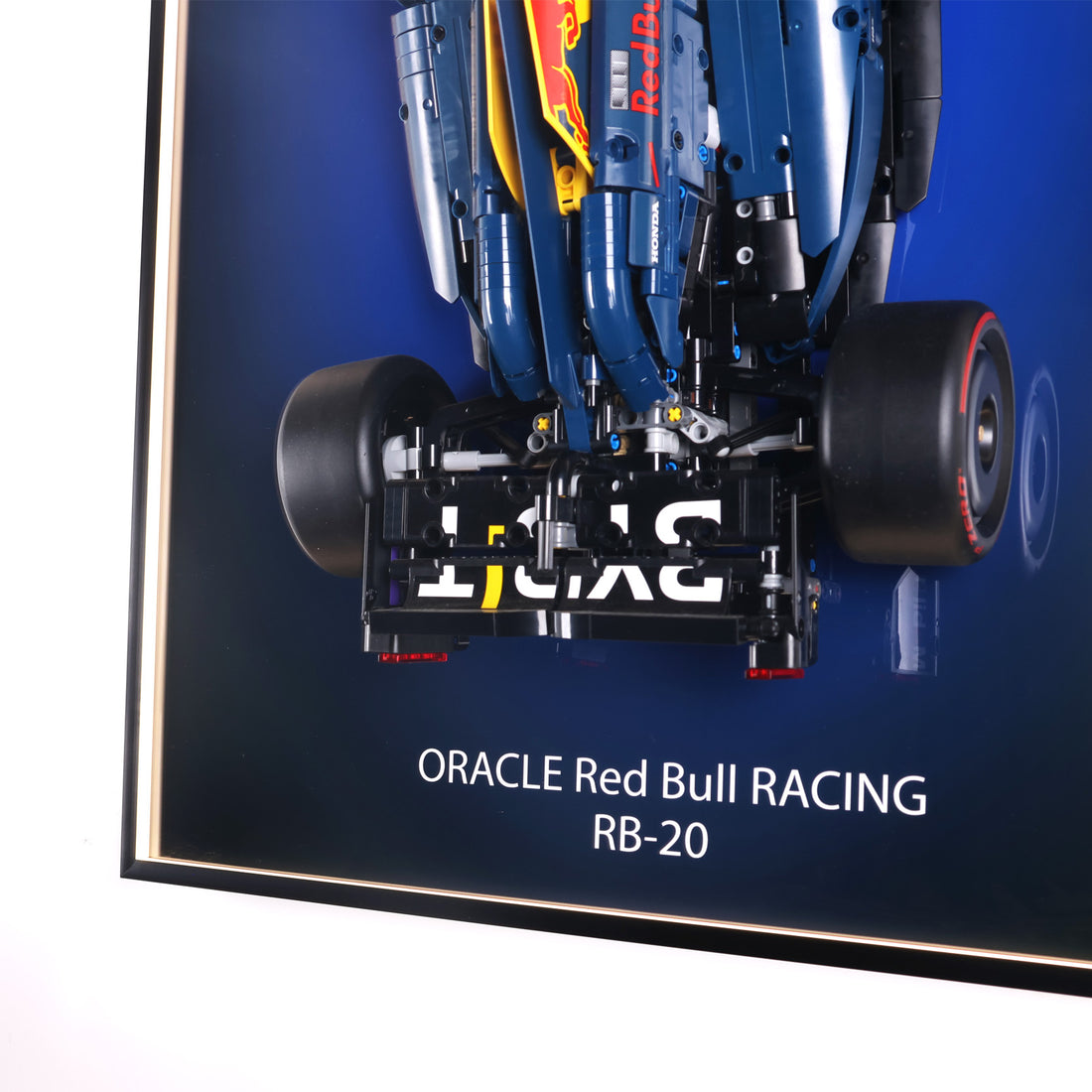 Wall Mount Display Frame for Formula 1 Racing Car Model RB20 42206