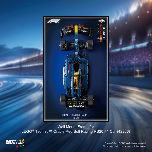 Wall Mount Display Frame for Formula 1 Racing Car Model RB20 42206