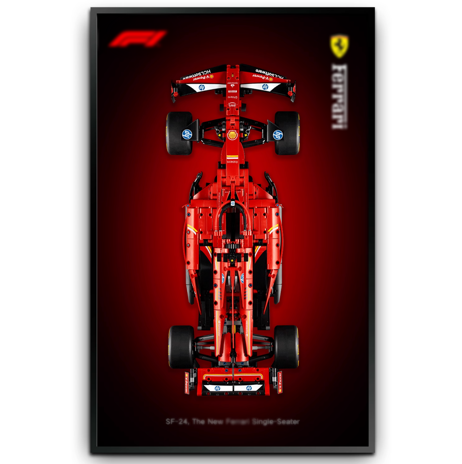 Wall Mount Display Frame for Formula 1 Racing Car Model SF-24 42207