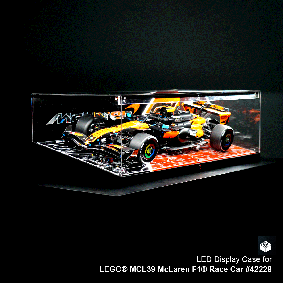 LED Display Case for F1 McLaren Racing Car 42141 | Happy Brick Land