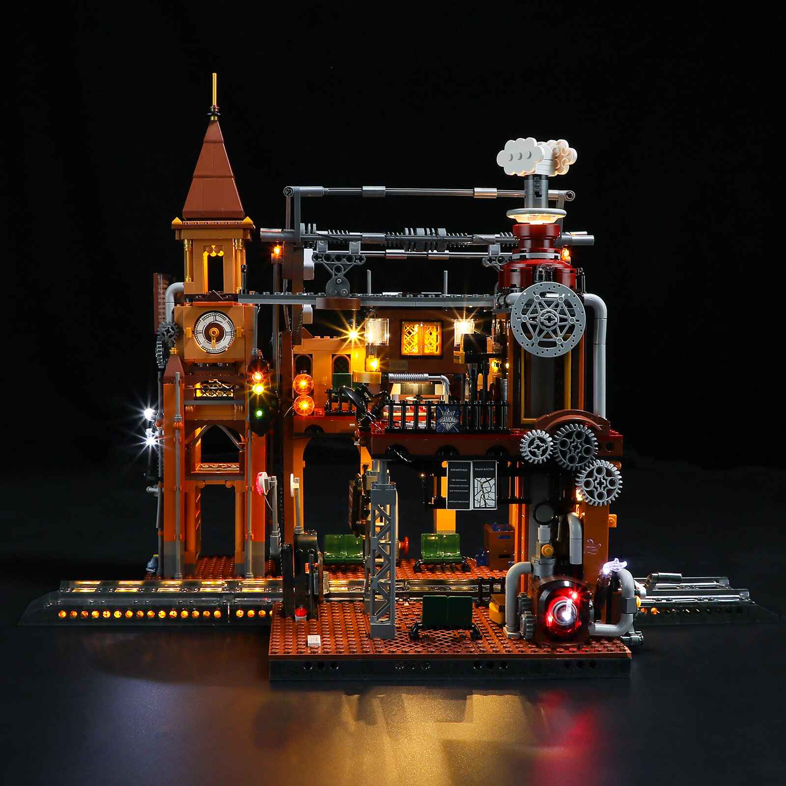Steampunk Train Station 1843pcs - Happy Brick Land