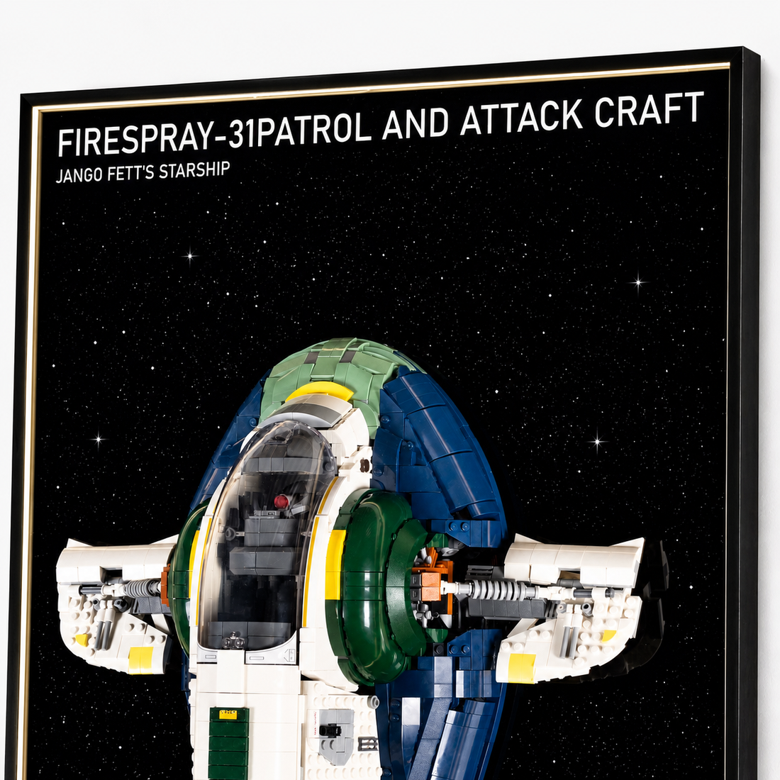 Wall Mount Frame for Star Wars™ Jango Fett's Firespray-Class Starship 75409
