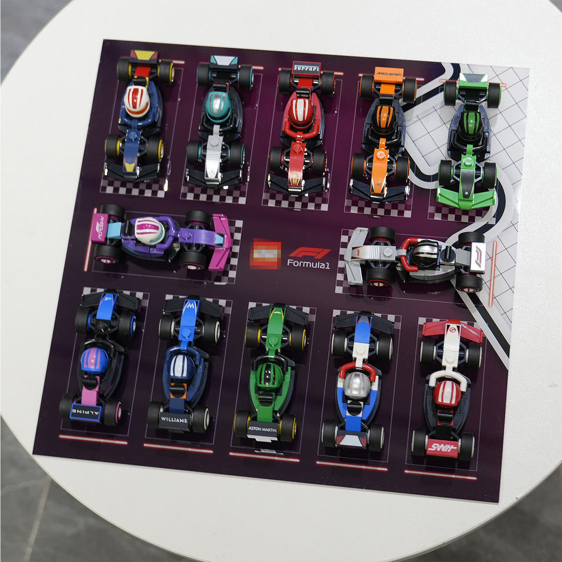 Display Case for Minifigure Formula 1 Collectible Race Cars 71049