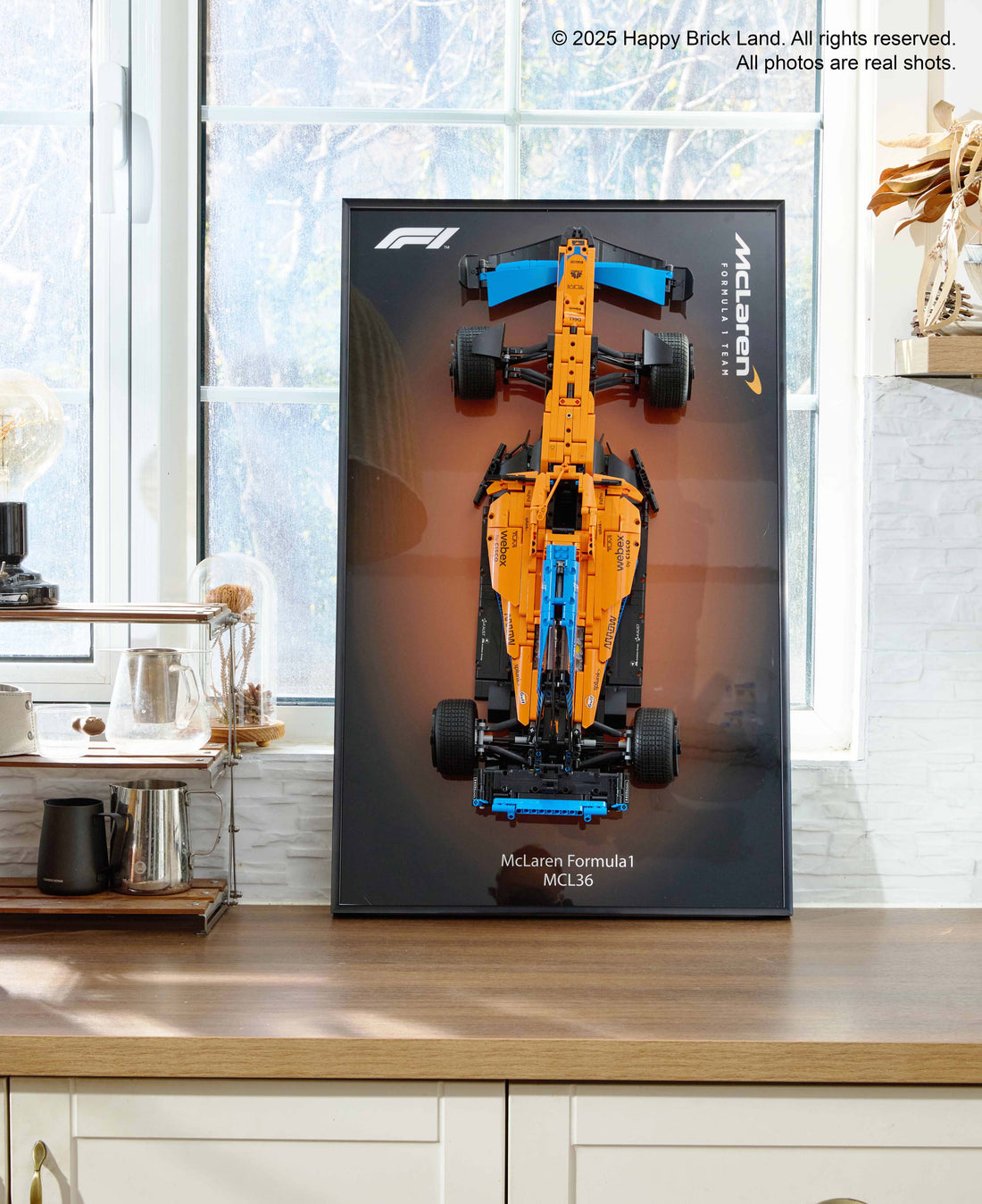 Wall Mount Display Frame for Formula 1 Racing Car Model 42141