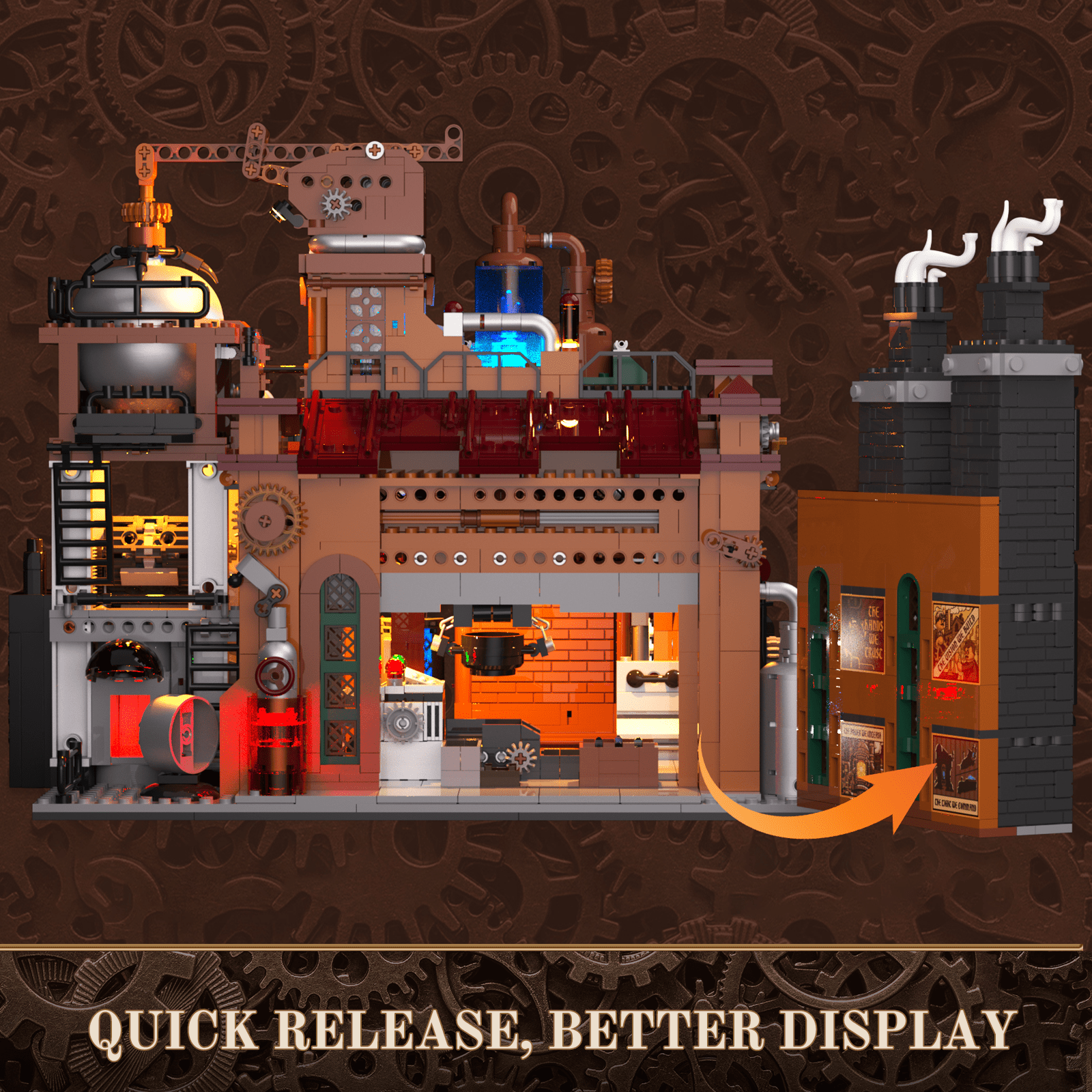 Ore Factory Lumibricks Ore Factory (L9101) – Steampunk Industrial LED Build Set ...