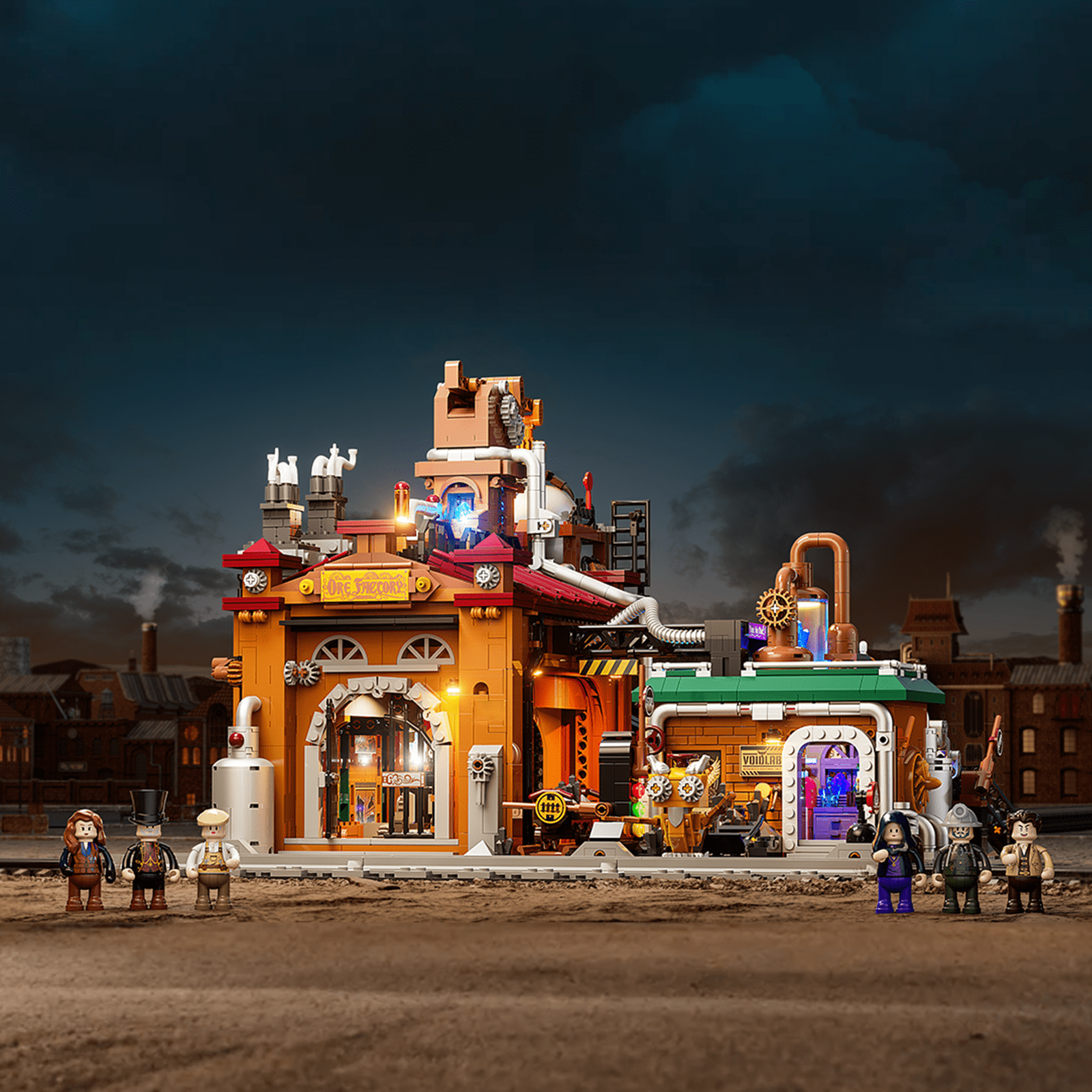 Lumibricks Ore Factory (L9101) – Steampunk Industrial LED Build Set ...
