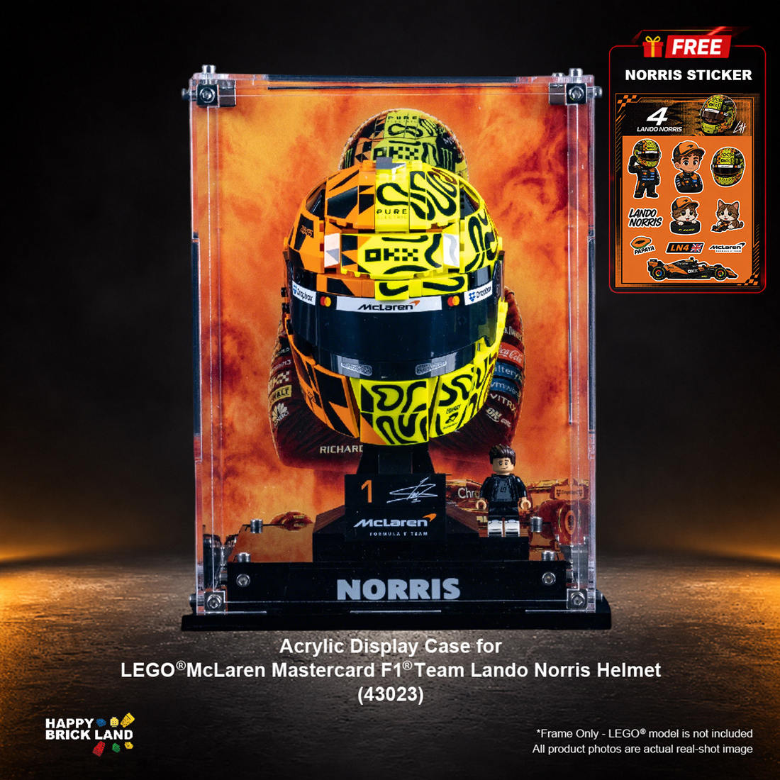 Acrylic Display Case for Editions McLaren Mastercard F1® Team Helmet(43023&43017)