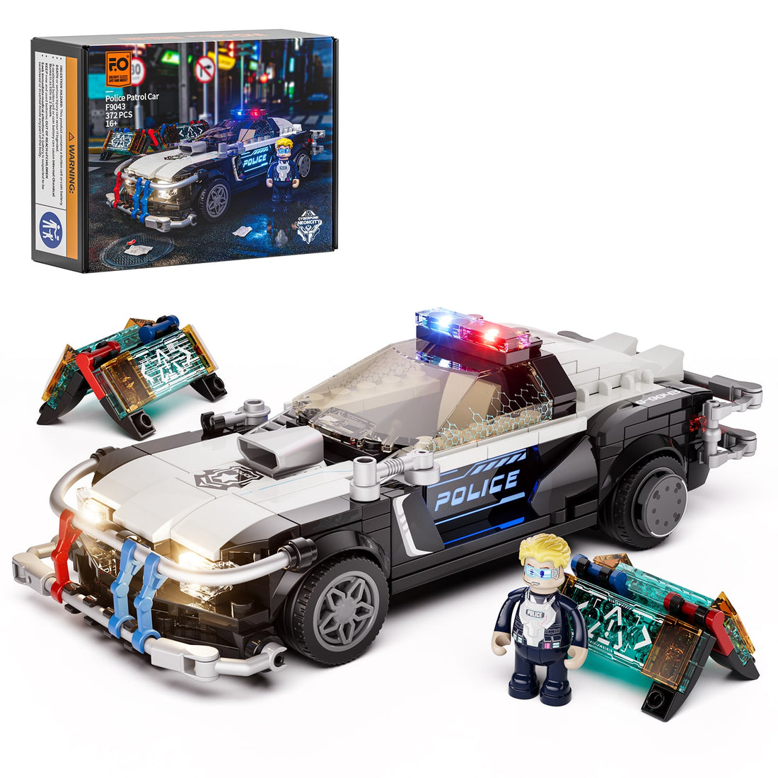 Police Patrol Car 372PCS - Happy Brick Land