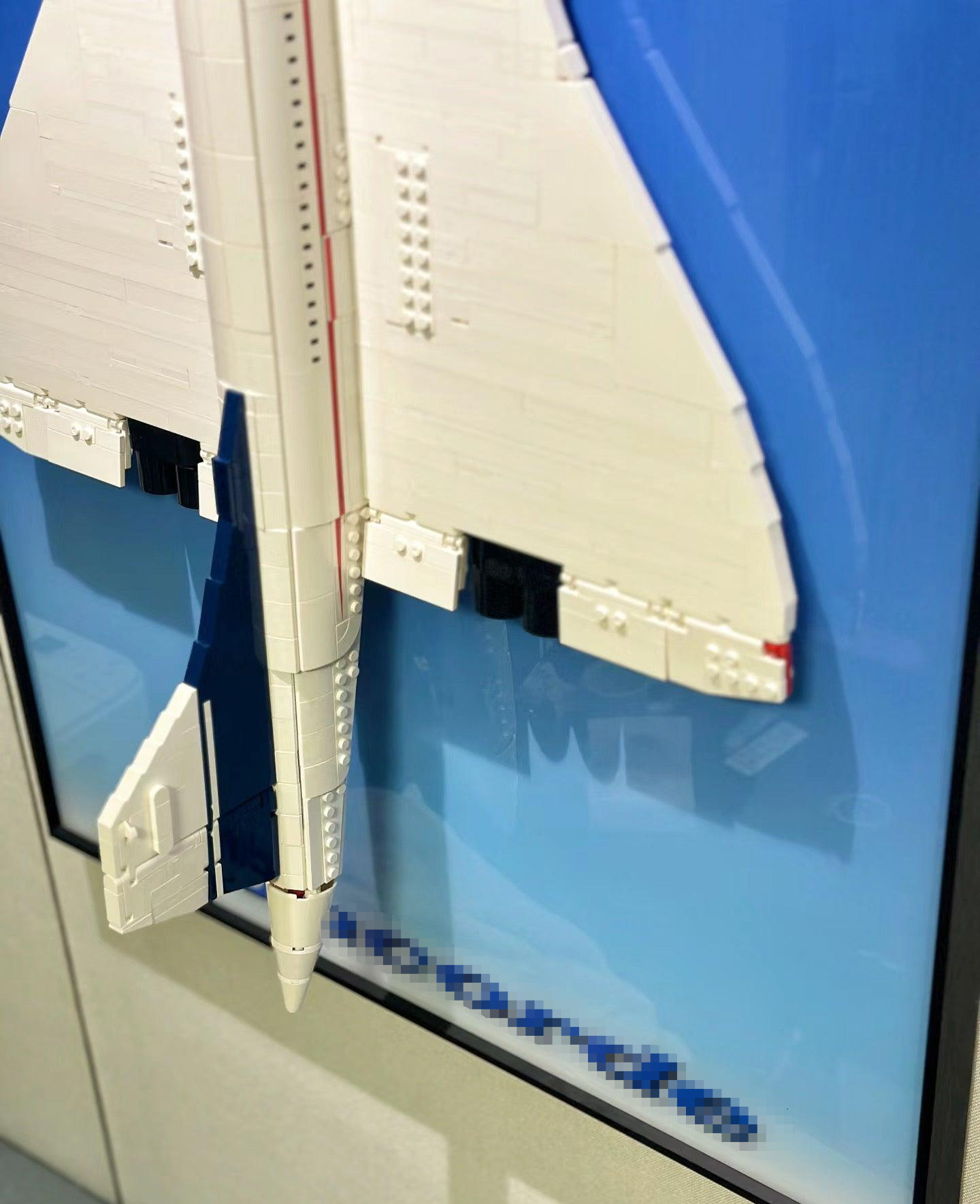 Wall mount display for iconic space and aviation model builds