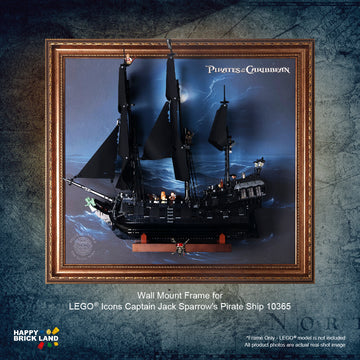 Wall Mount Frame for 10365 Captain Jack Sparrow's Pirate Ship (Horizontal)