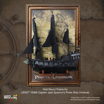 Wall Mount Frame for Captain Jack Sparrow's Pirate Ship (Vertical) 10365