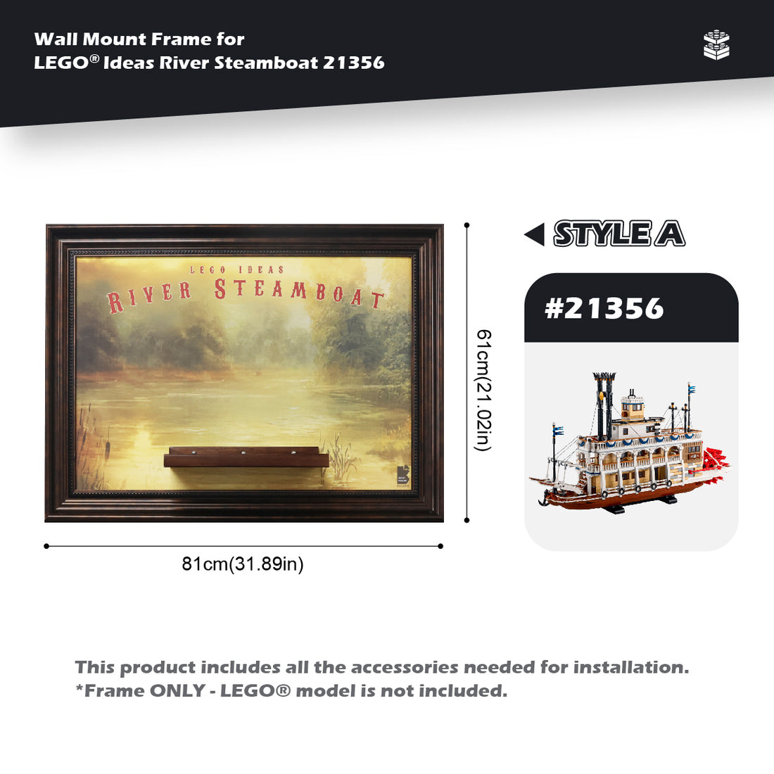 Wall Mount Frame for Ideas River Steamboat 21356