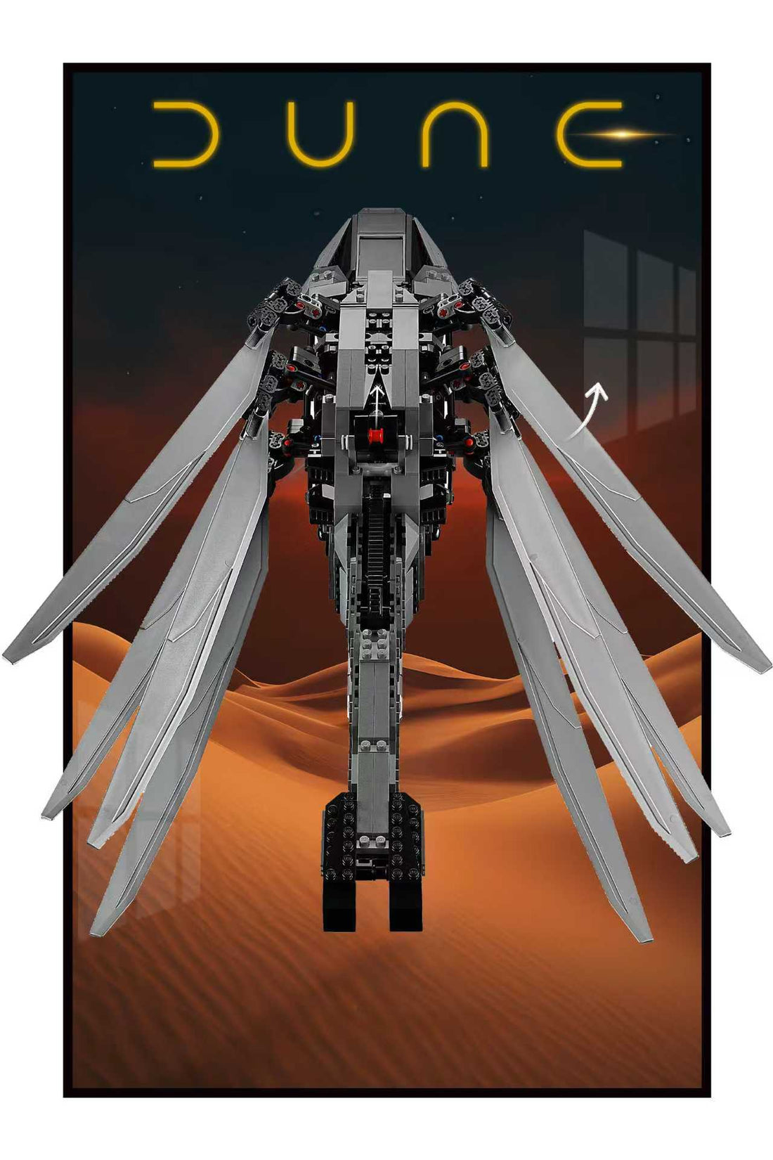 Wall Mount Display Frame for Dune Atreides Royal Ornithopter 10327