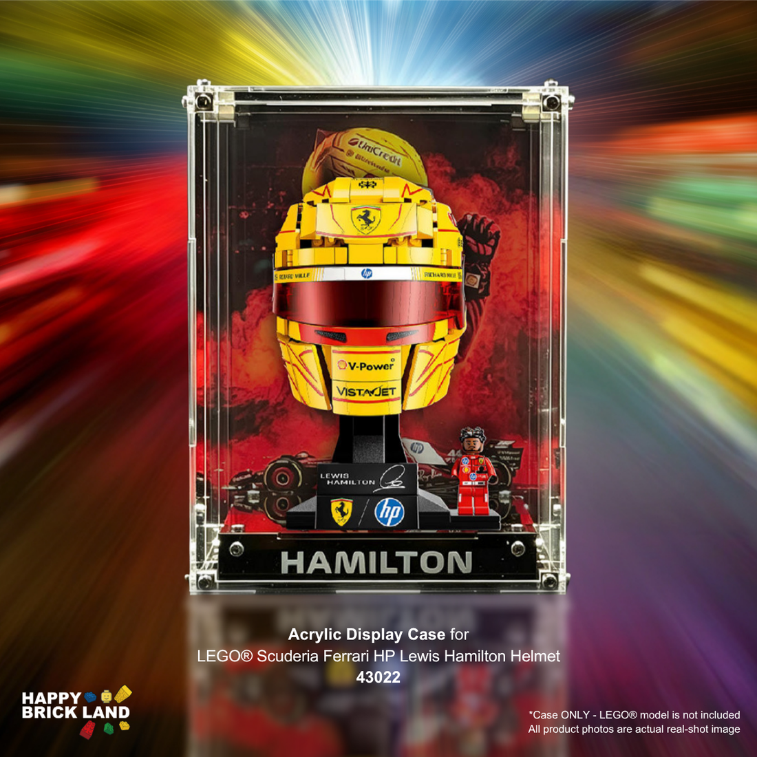 Acrylic Display Case for Editions F1 Ferrari Team Helmets 43014&43022