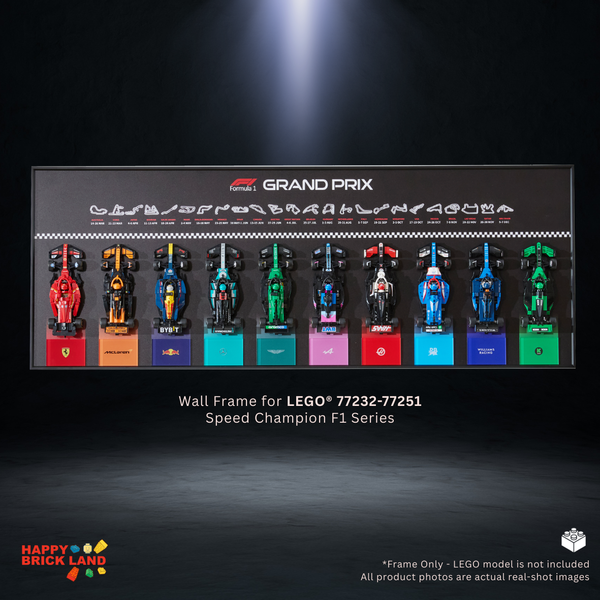 Wall Display for Speed Champion F1 Series(10xF1 Cars | Black Matted)