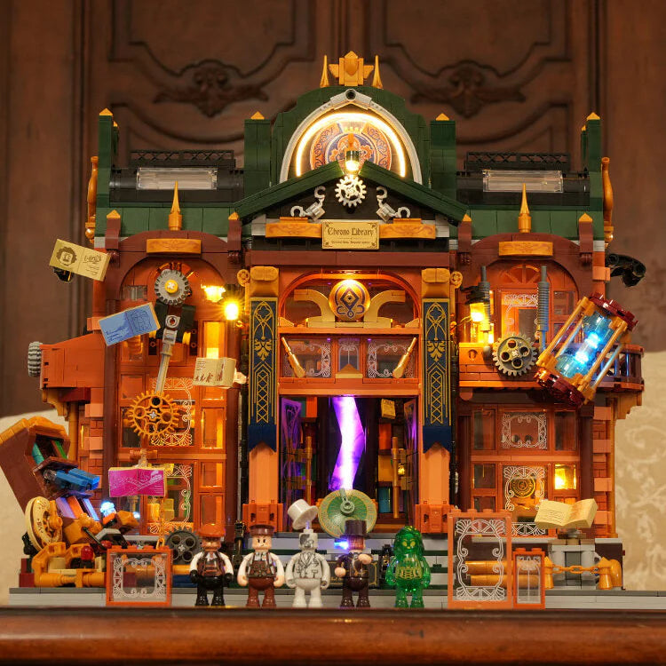 Steampunk Time Rift Library 3187PCS
