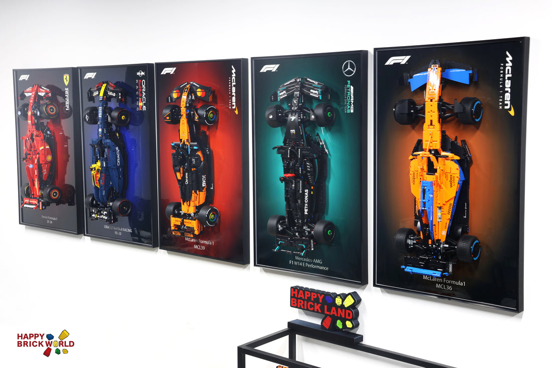 Wall Mount Frame for Formula 1 Racing Car Set Bundle