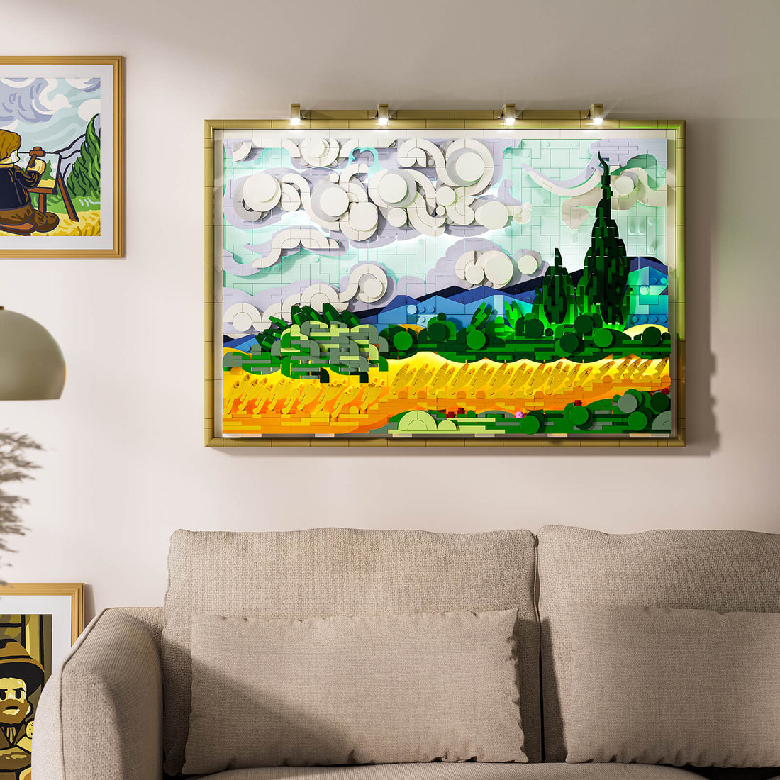 Wheat Field with Cypresses 2632PCS